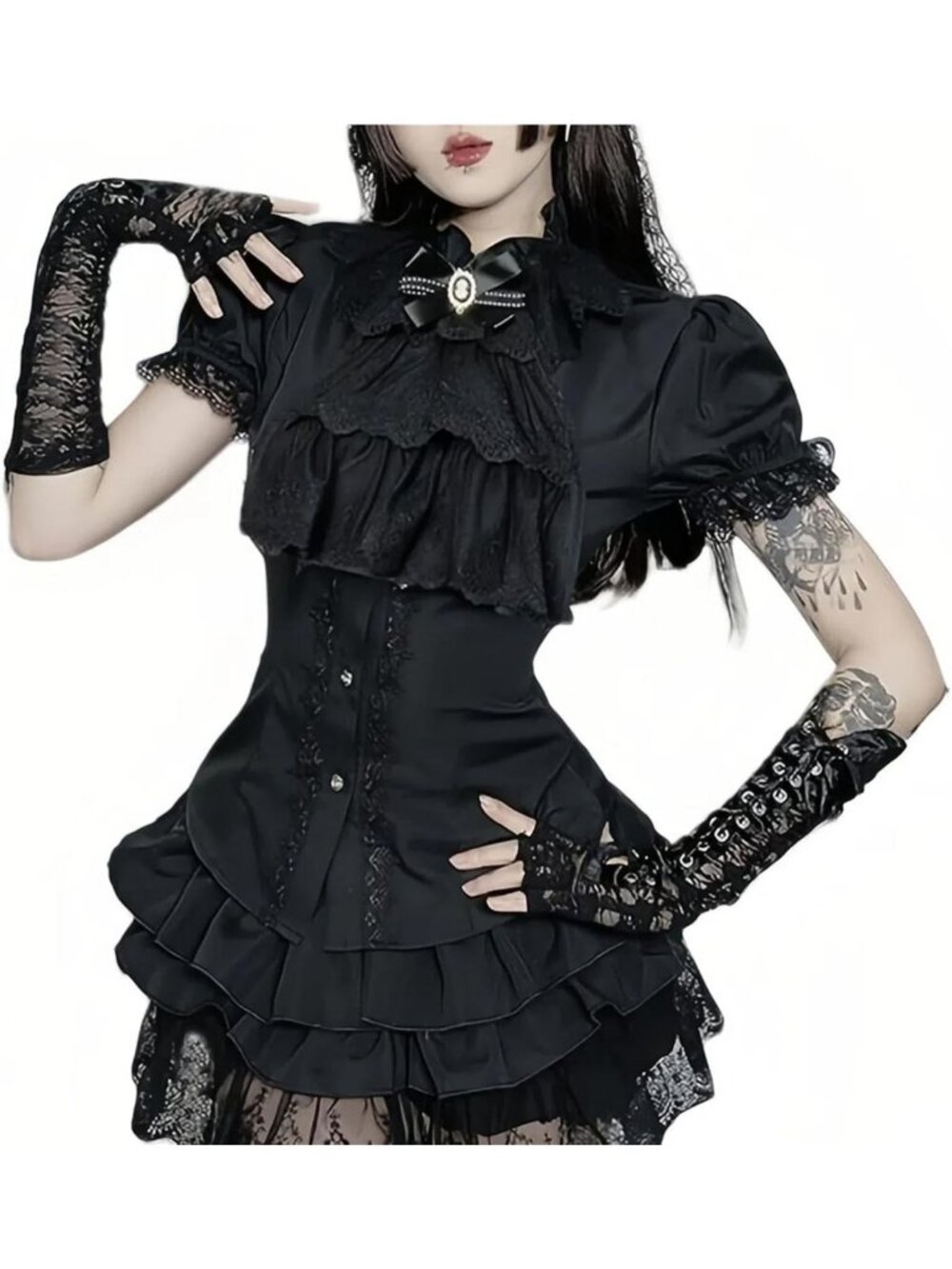Gothic Renaissance Punk Grunge Y2K T-Shirt - Edgy Vintage Style Top
